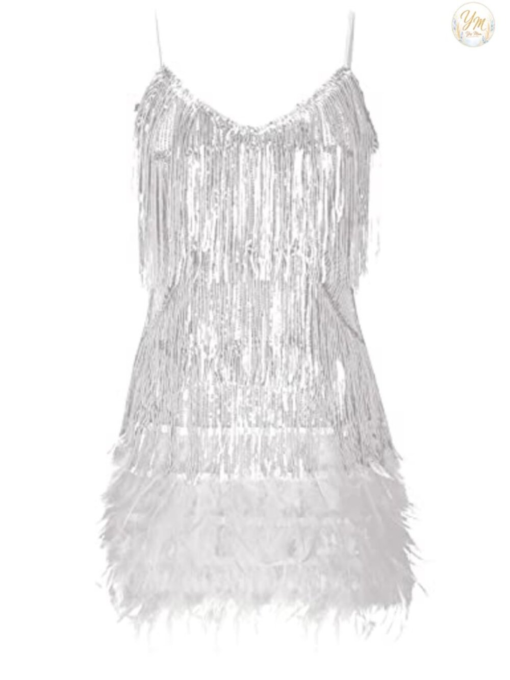 Sequin Flapper Mini Dress Sleeveless A-Line Fringe Gatsby Cocktail Party